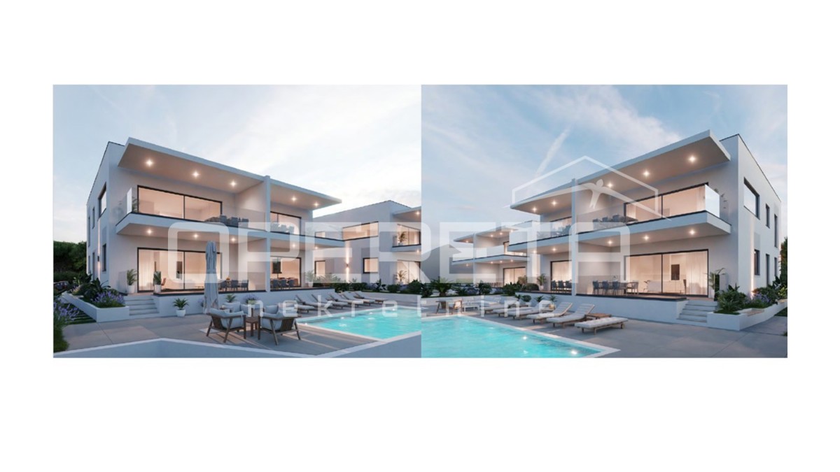 Nuova costruzione di lusso, appartamento bilocale con piscina, 95 m2, Pag, Bošana