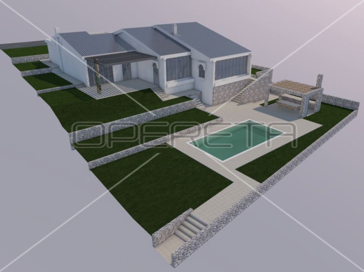 Villa unica con vista incantevole a Njivice, Krk