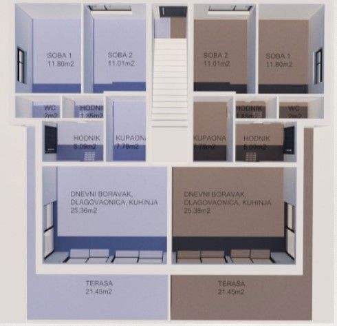 Grad Krk - nuova costruzione, appartamento attraente