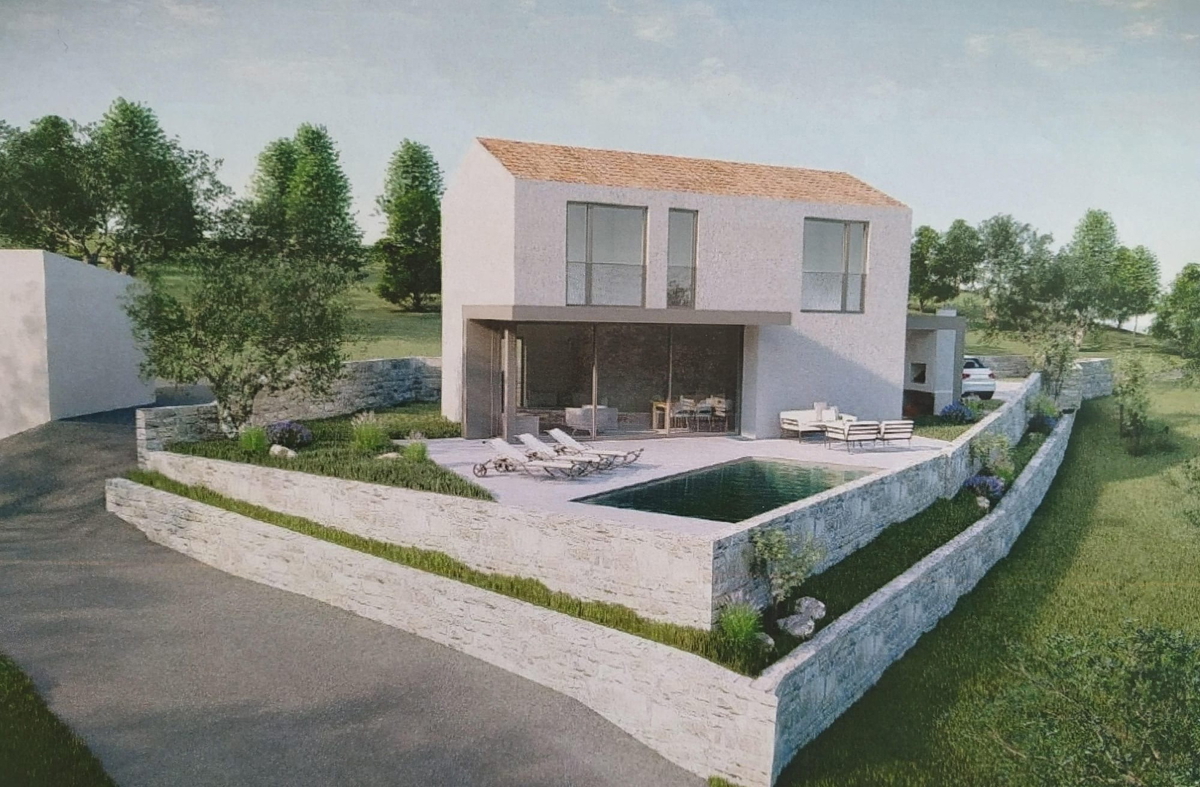 Terreno edificabile con permesso e progetto – Hlapa, isola di Krk