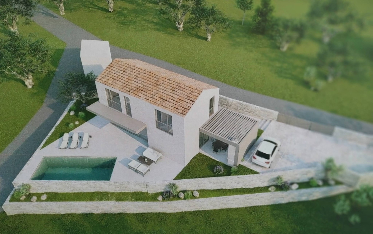 Terreno edificabile con permesso e progetto – Hlapa, isola di Krk