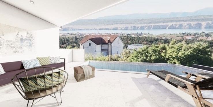 Jadranovo, Dvojna kuća con piscina privata