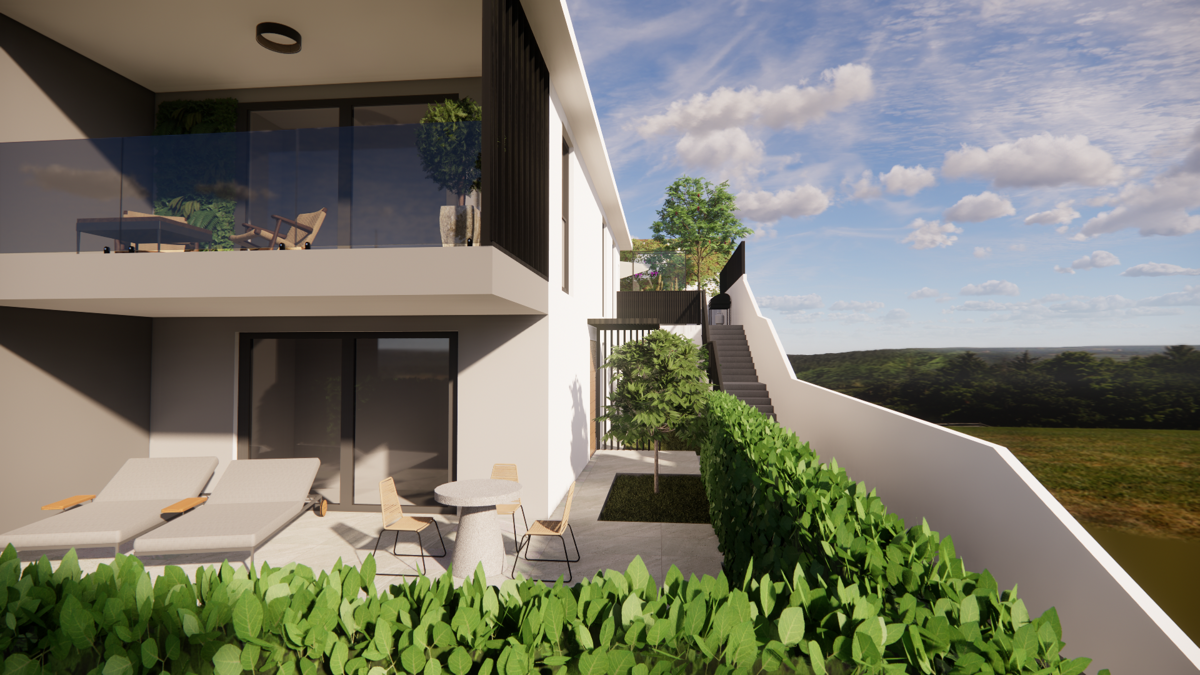 Omišalj - appartamento in splendida nuova costruzione, a 170 m dal mare