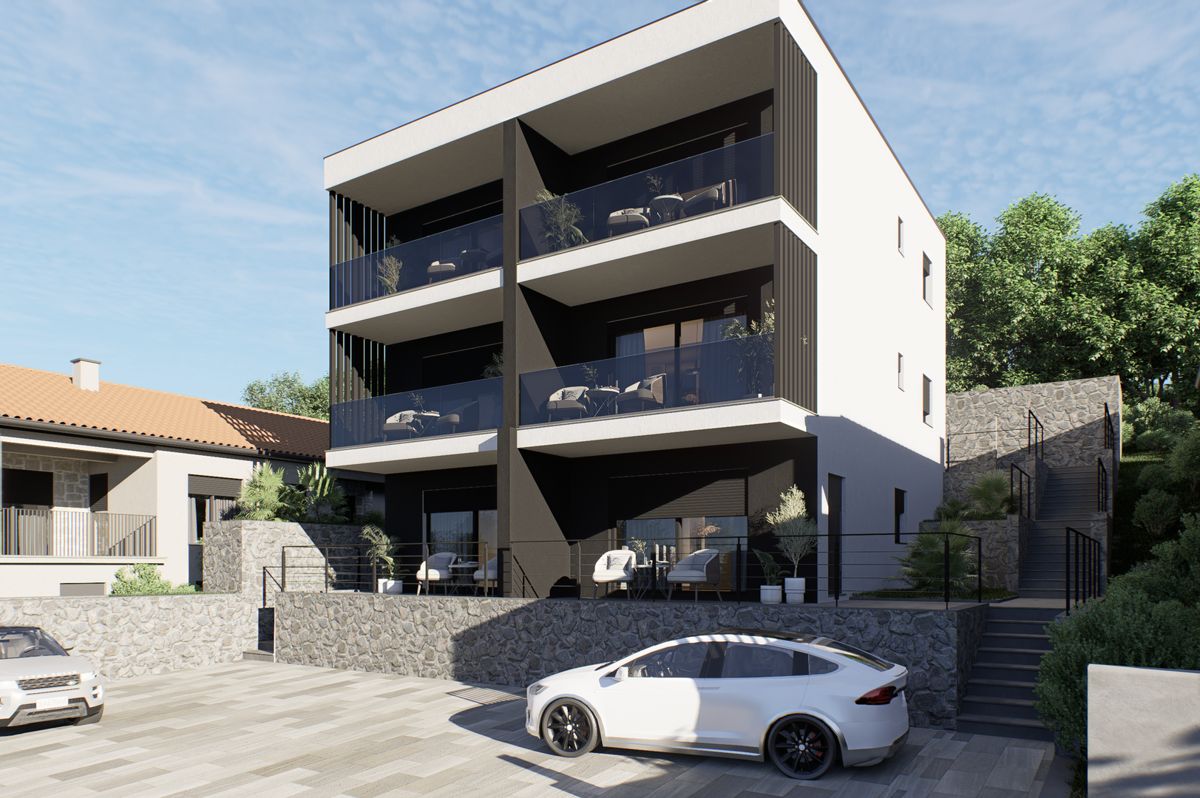 Nuovo! Appartamento con vista mare – Omišalj, 30 m dal mare