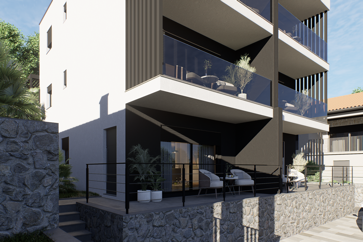 Nuovo! Appartamento con vista mare – Omišalj, 30 m dal mare