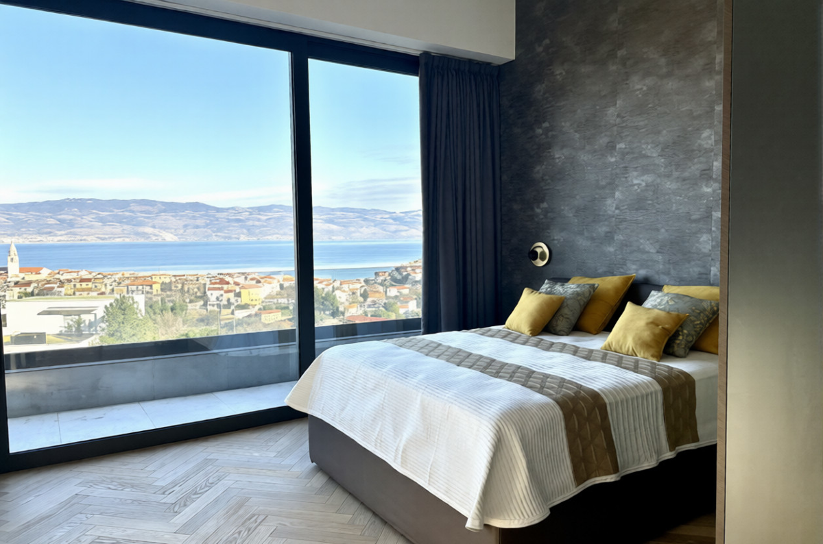 Lussuosa villa familiare con piscina e vista panoramica sul mare – Vrbnik, isola di Krk