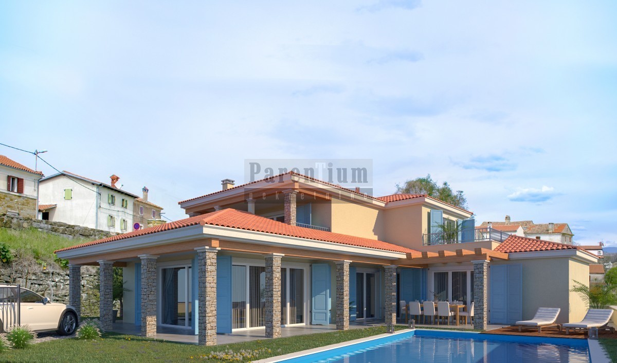 Istria, Buie - Villa in costruzione con vista mare