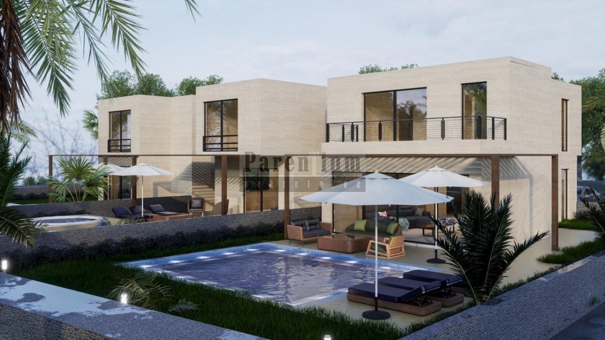 Parenzo, dintorni villa moderna con piscina e una bella vista!