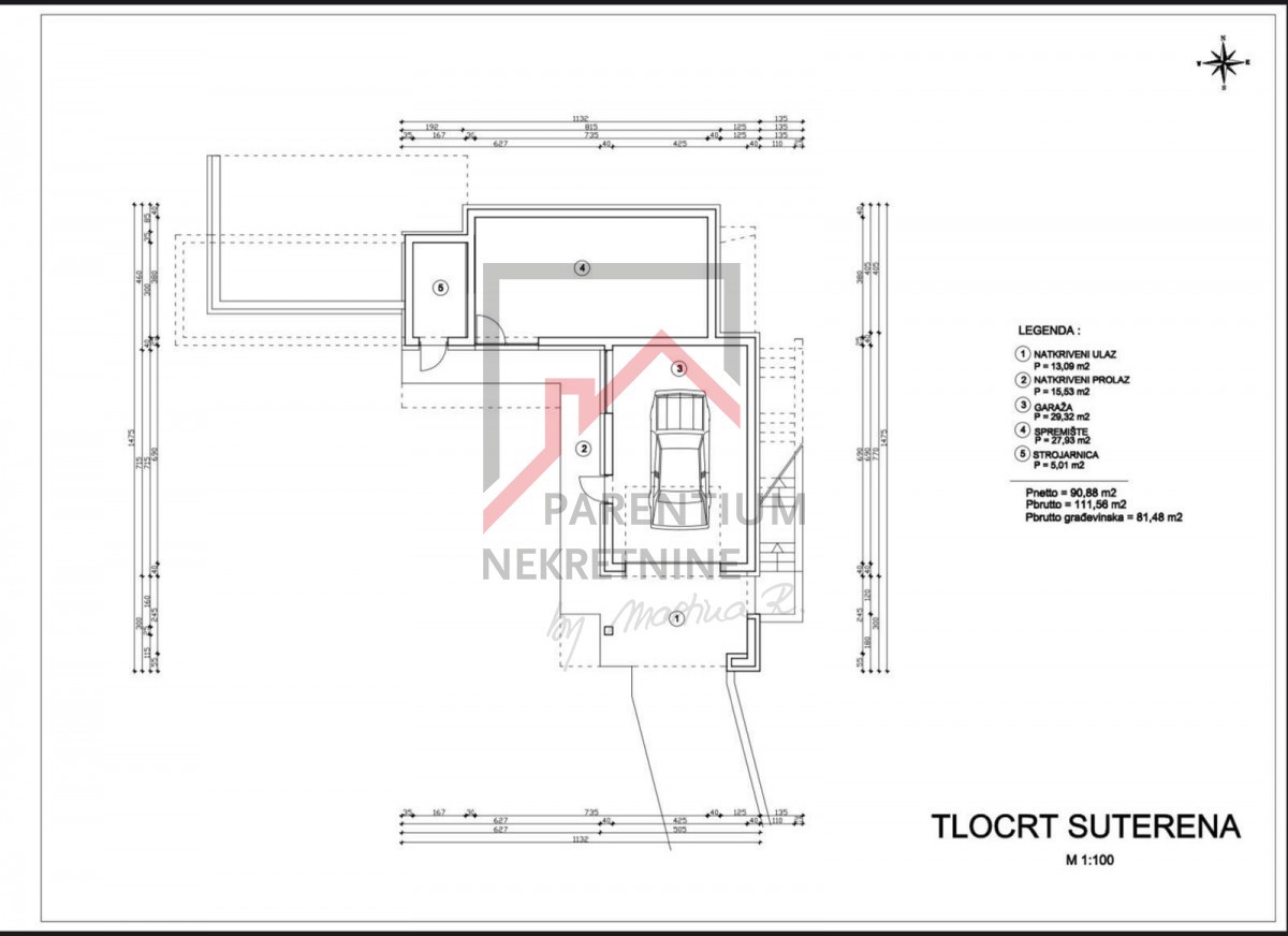 Istria, Žminj - Terreno edificabile con permesso e progetto per una casa con piscina