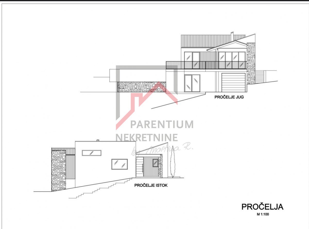 Istria, Žminj - Terreno edificabile con permesso e progetto per una casa con piscina