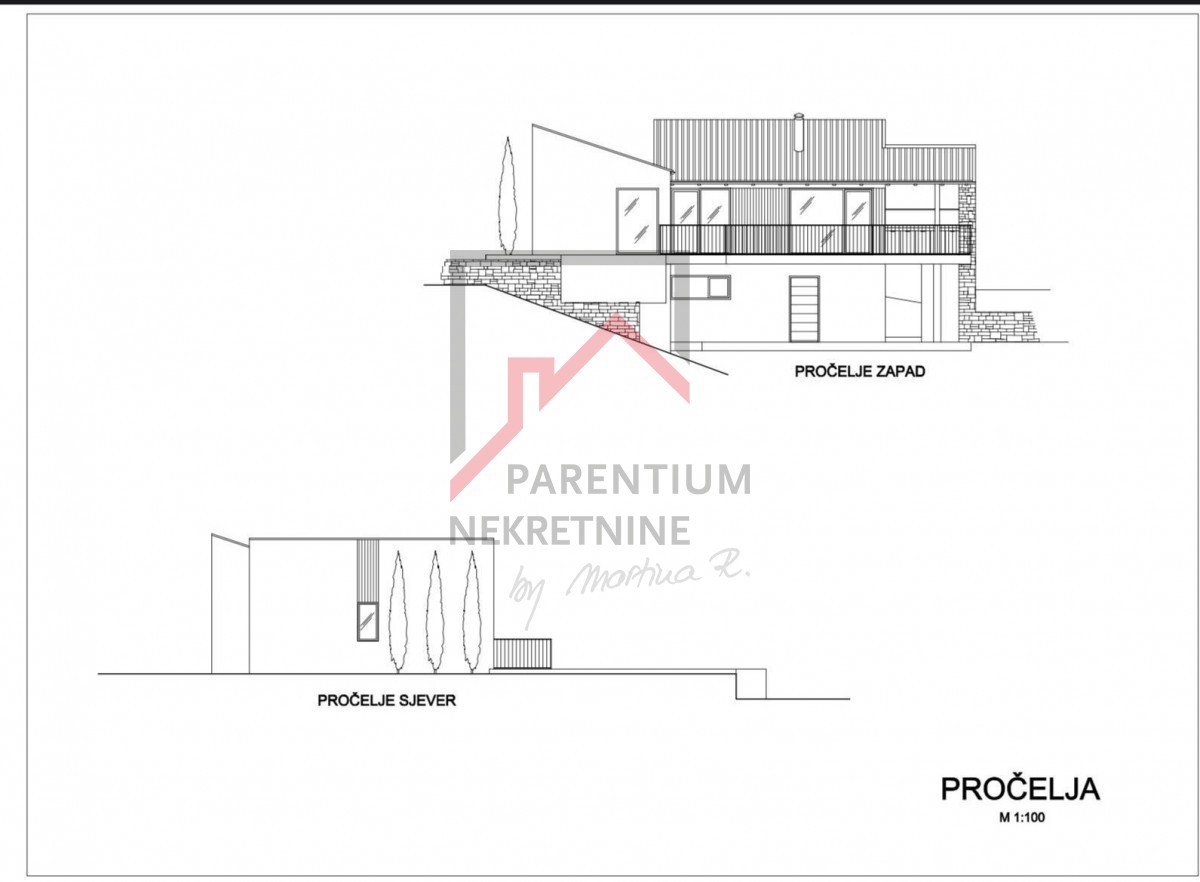 Istria, Žminj - Terreno edificabile con permesso e progetto per una casa con piscina