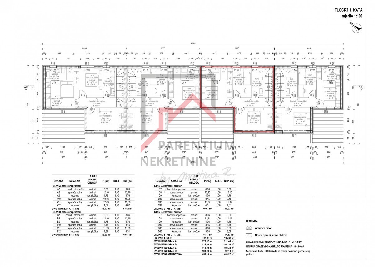 Villetta a schiera moderna - in costruzione