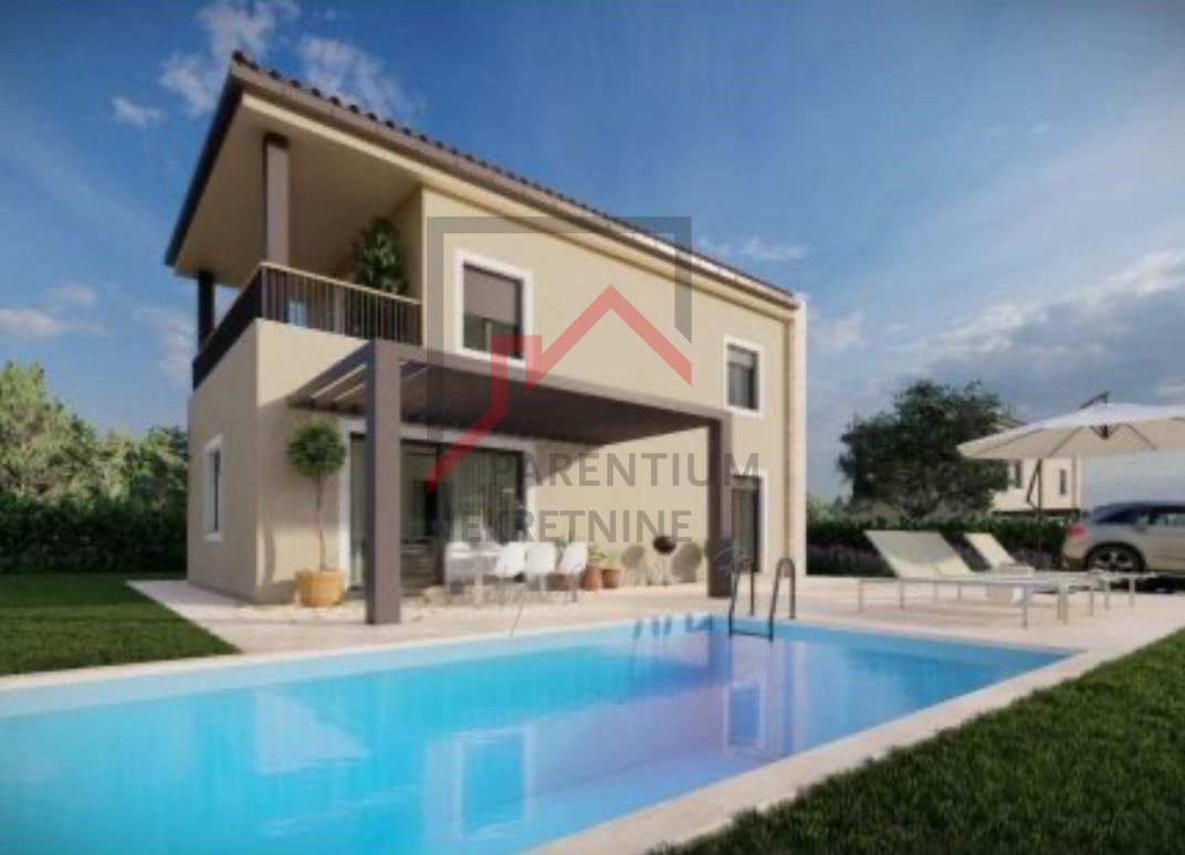 Istria, zona Parenzo - Casa moderna indipendente con piscina e vista