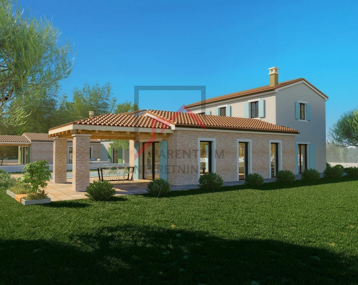 Istria, zona di Parenzo - Villa indipendente in pietra con piscina e vista mare