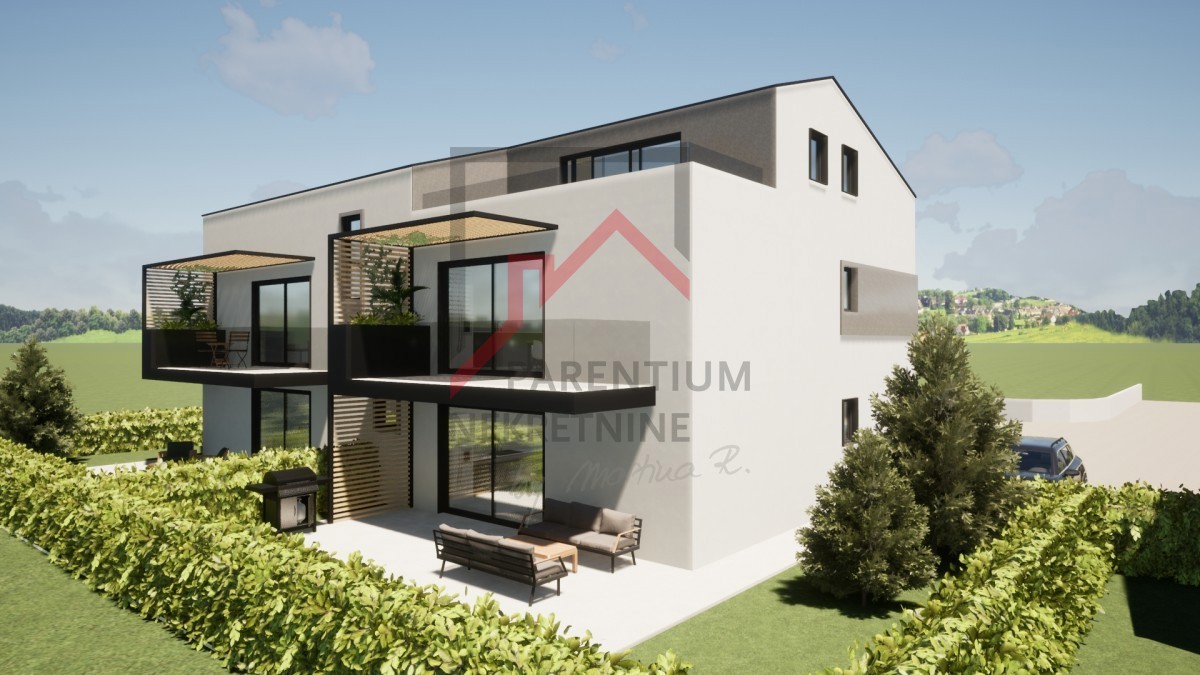 Istria, Parenzo – Nuovo appartamento al piano terra con giardino, a 2,5 km dal mare