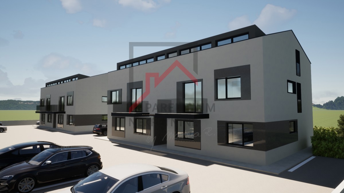 Istria, Parenzo – Nuovo edificio con vista, primo piano, moderno appartamento con 2 camere da letto e due terrazze