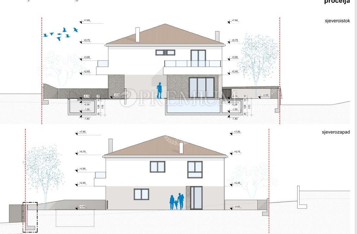Nuova Casa Bifamiliare a Malinska, 160 m dal Mare!