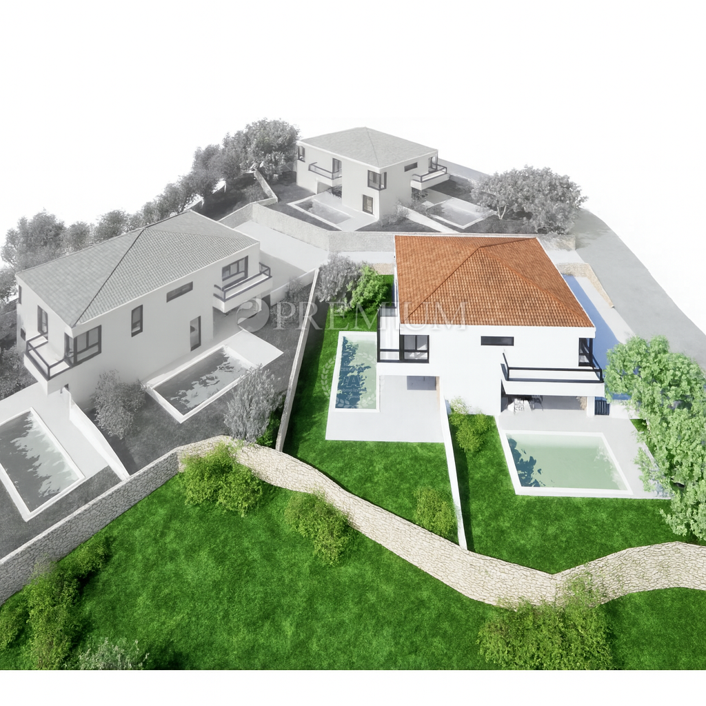 Nuova Casa Bifamiliare a Malinska, 160 m dal Mare!