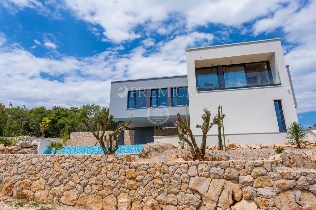 Krk, dintorni, casa impressionante con vista sul mare!