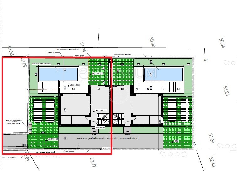 Malinska, nuova, moderna casa bifamiliare con piscina in una posizione tranquilla!