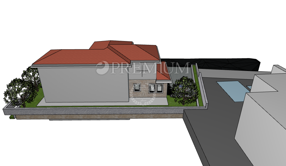 Brzac, isola di Krk – terreno con permesso! Vista mare