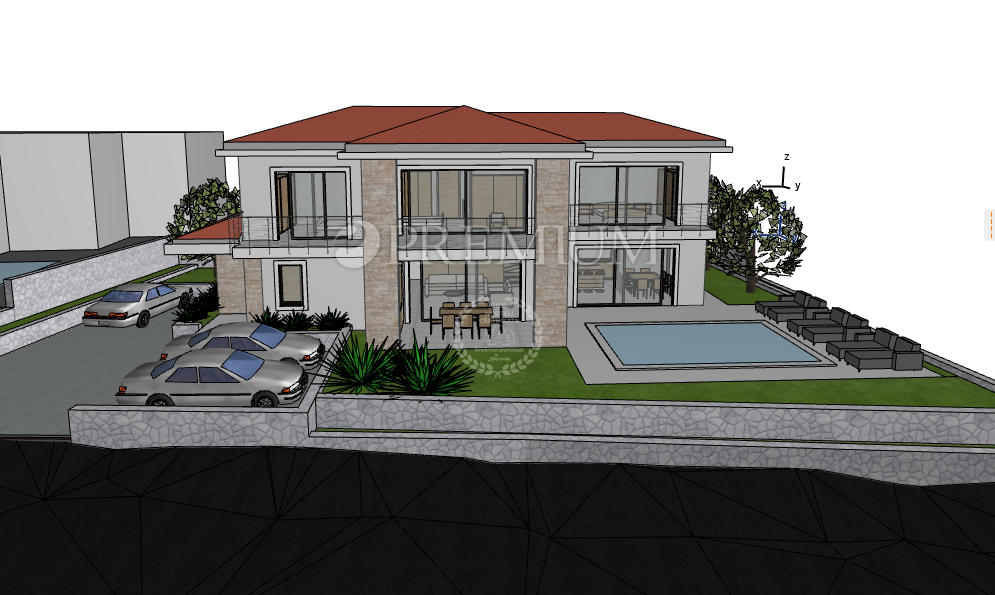 Brzac, isola di Krk – terreno con permesso! Vista mare