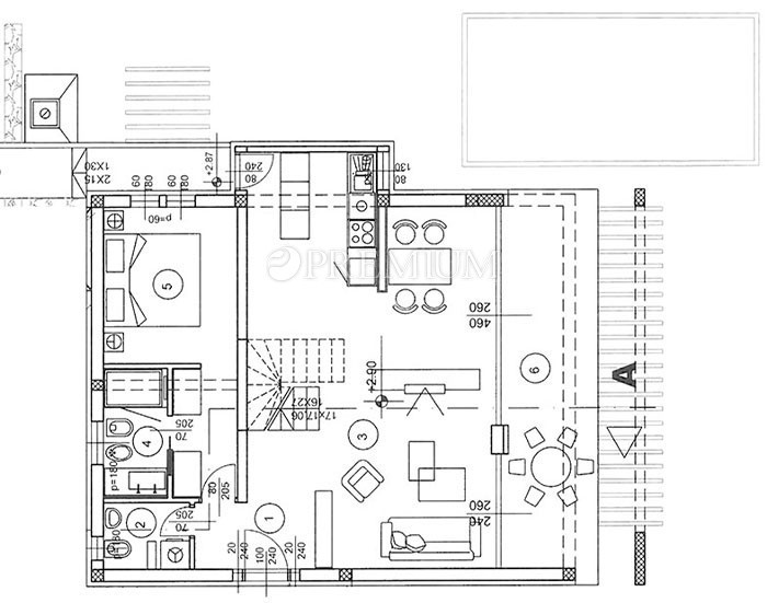 Crikvenica, vendita di un lussuoso appartamento su due piani di 170 m2 con giardino e piscina in costruzione in una posizione esclusiva!