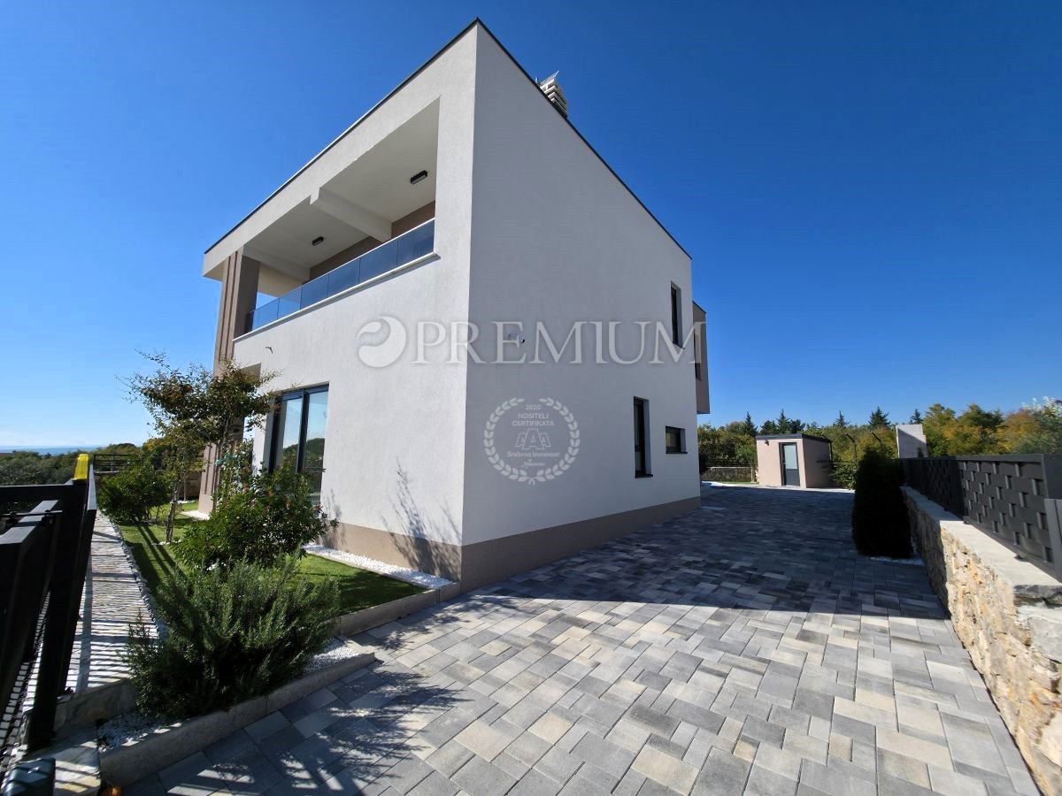 Krk, dintorni, edificio nuovo e moderno con vista panoramica sul mare!