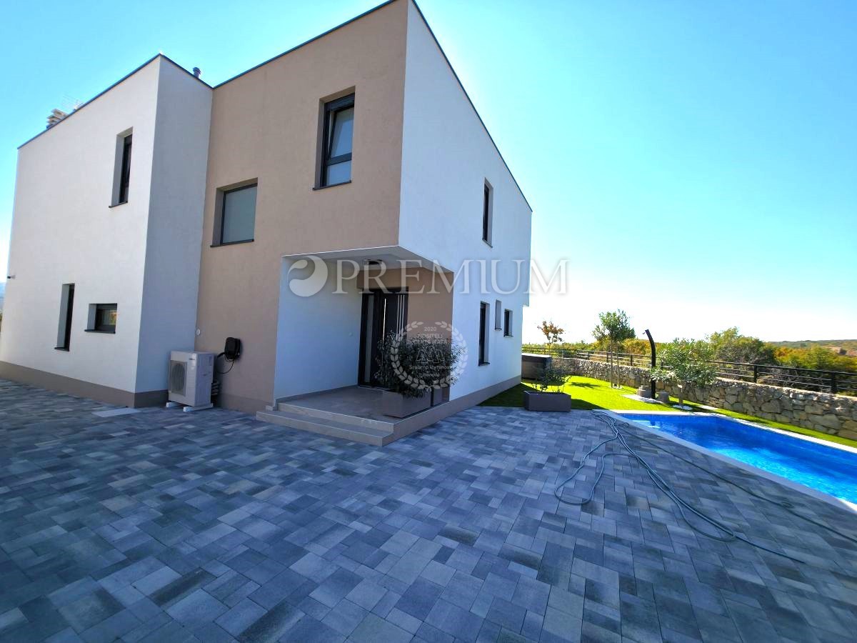 Krk, dintorni, edificio nuovo e moderno con vista panoramica sul mare!