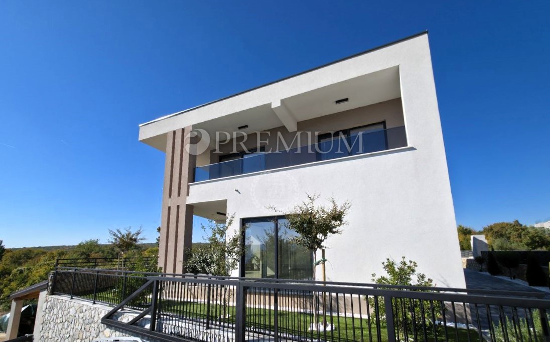 Krk, dintorni, edificio nuovo e moderno con vista panoramica sul mare!