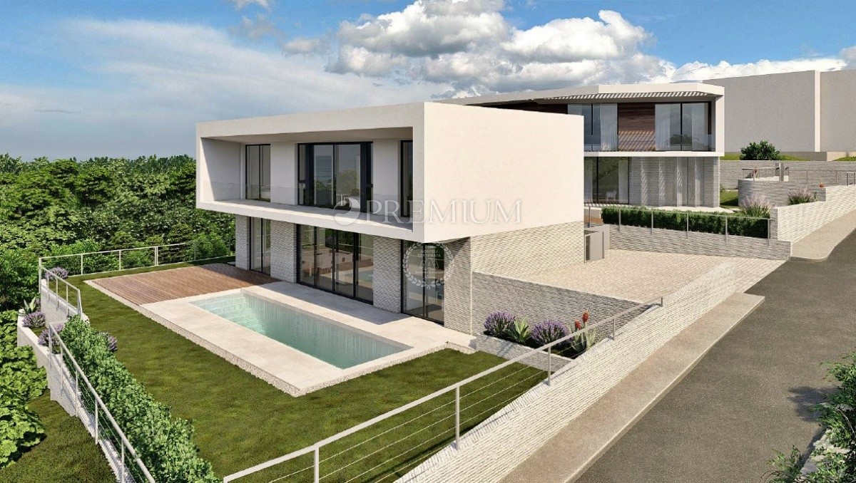 Krk, dintorni, imponente nuovo edificio con vista panoramica sul mare!