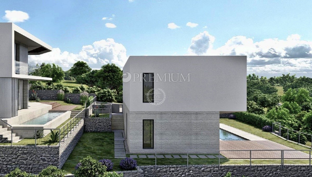 Krk, dintorni, imponente nuovo edificio con vista panoramica sul mare!