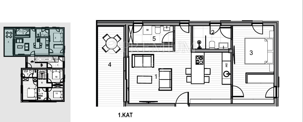 Città di Krk, nuovo edificio in una posizione attraente!