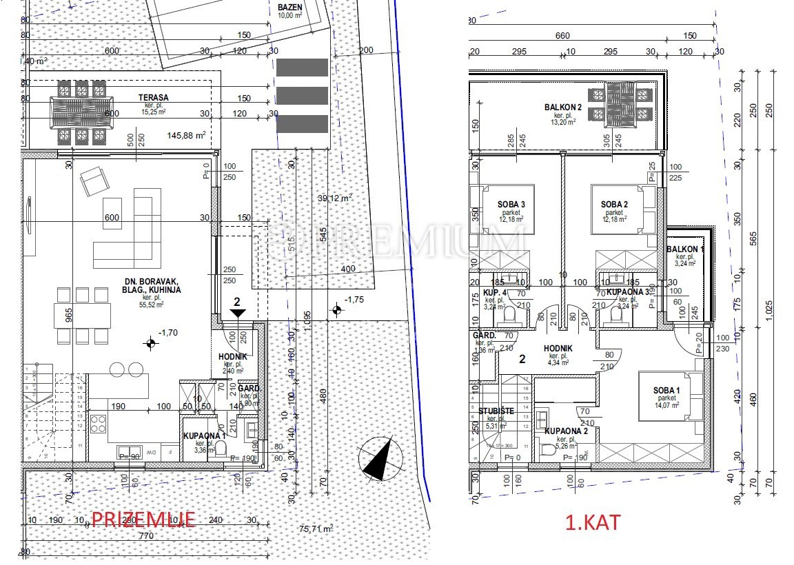 Malinska, nuova casa bifamiliare con piscina, 700 metri dal mare!