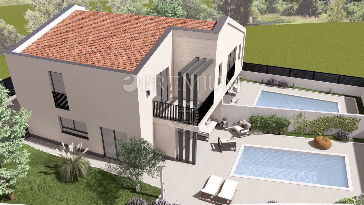 Malinska, casa con piscina al confine della zona edificabile!