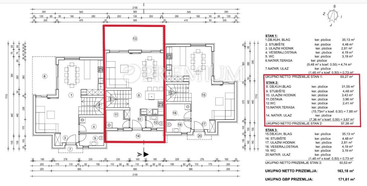 Njivice, casa a schiera di nuova costruzione con piscina!