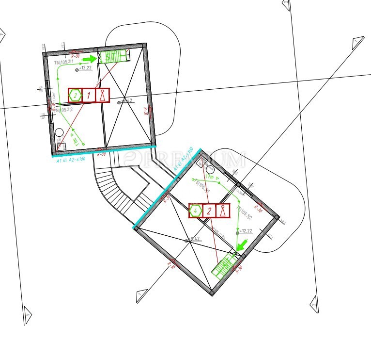 Vrbnik, dintorni, terreno edificabile con progetto principale!