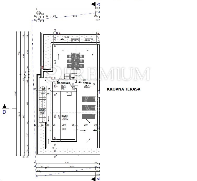 Krk, appartamento duplex con terrazza sul tetto e piscina!