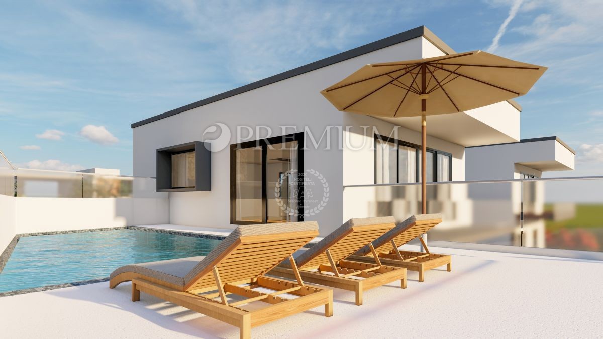 Nuovo edificio moderno con vista panoramica sul mare, vicino a Krk!