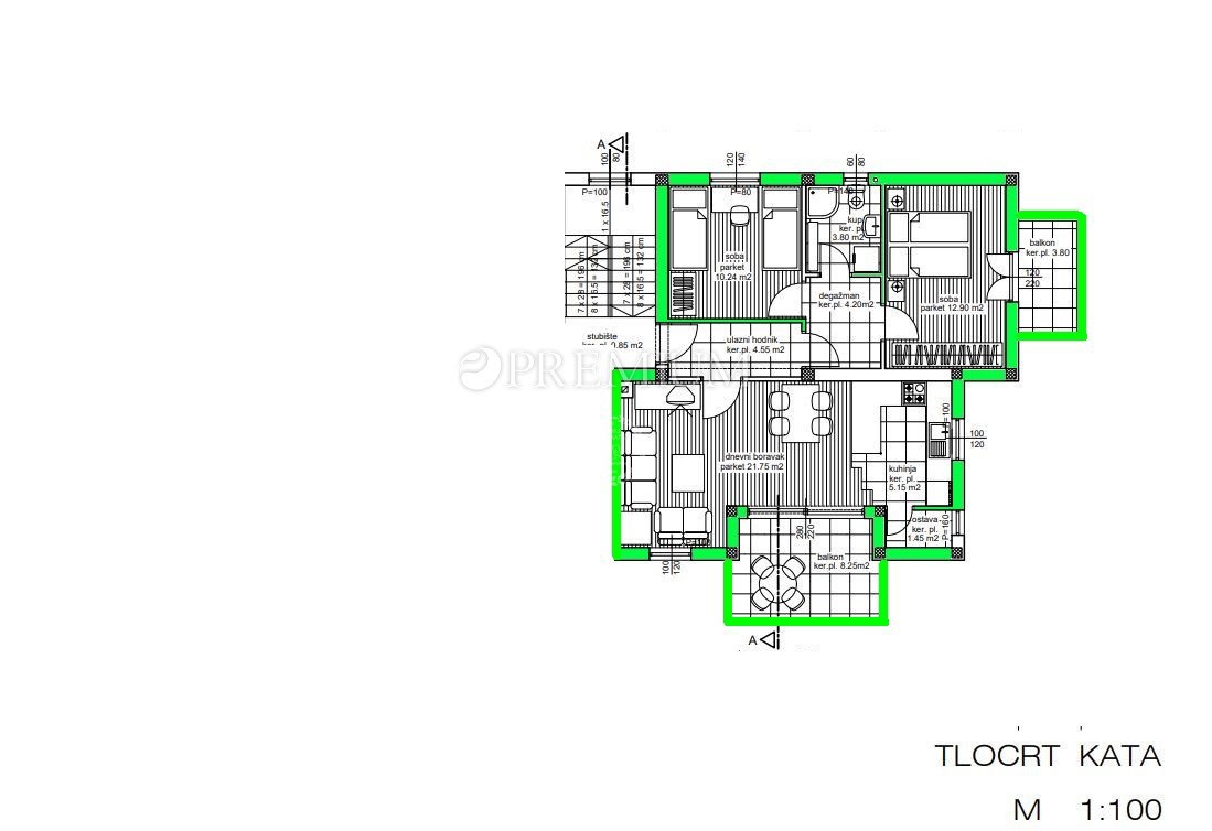 Malinska, in vendita, appartamento duplex in un nuovo edificio!