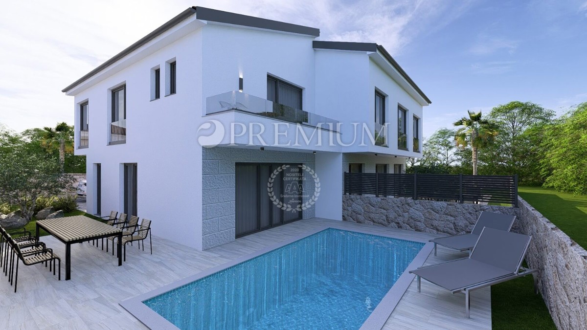 Malinska, zu verkaufen, Doppelhaushälfte mit Meerblick!