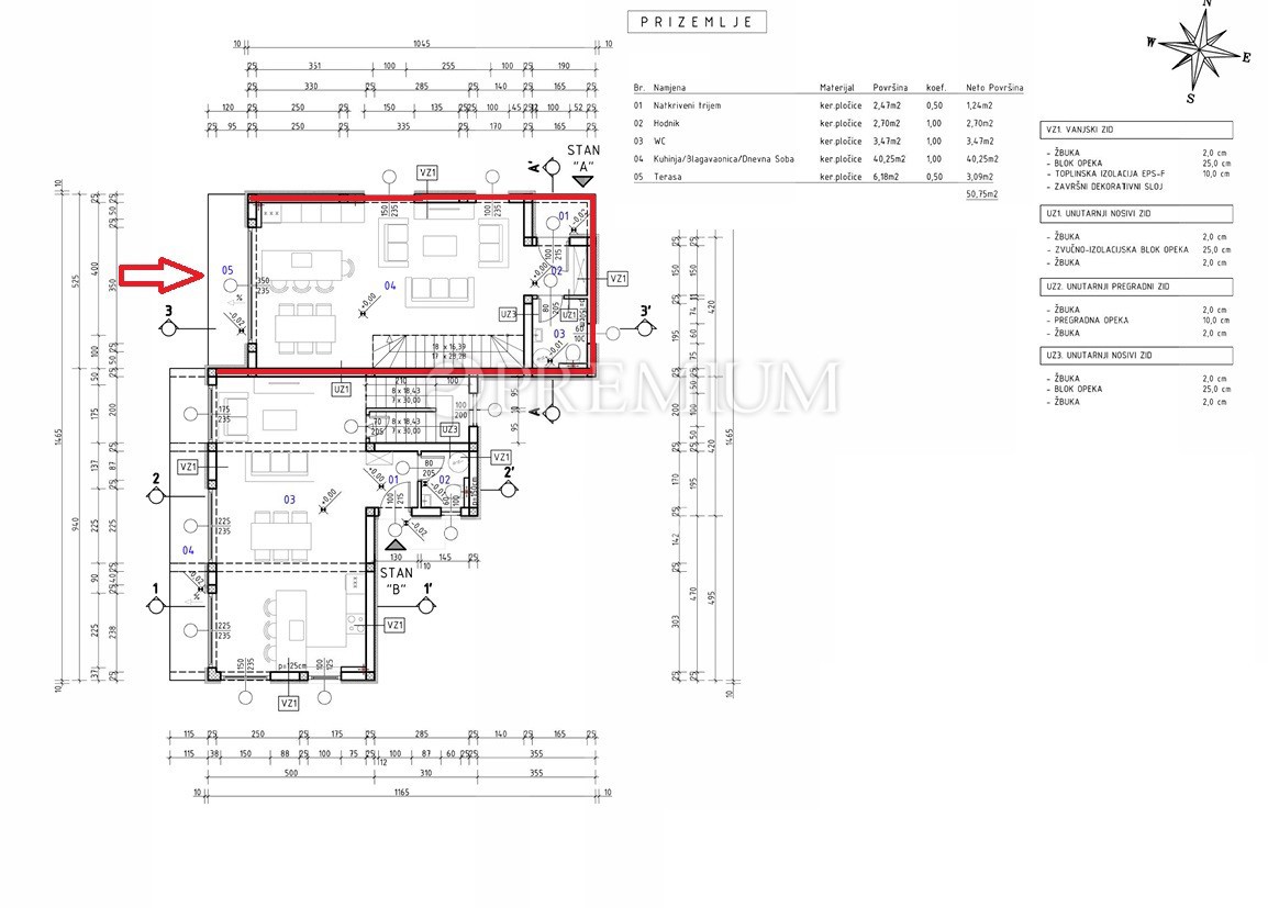 Malinska, zu verkaufen, Doppelhaushälfte mit Meerblick!