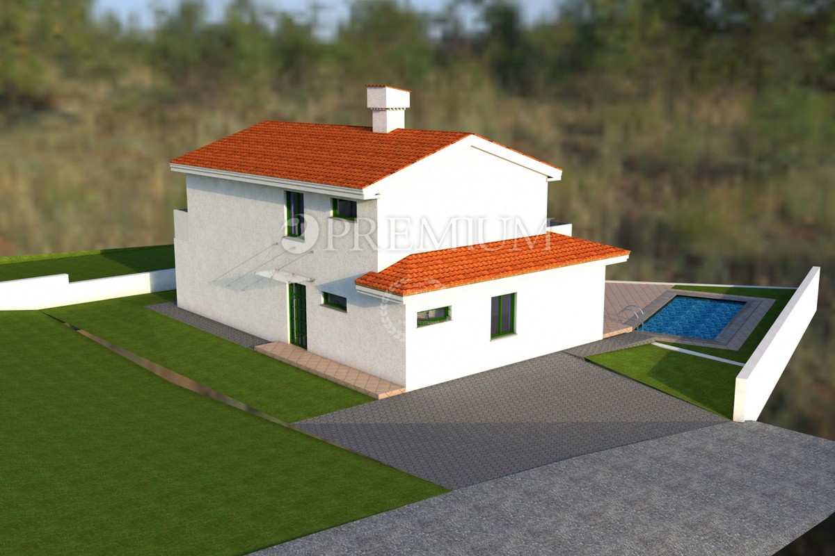 Malinska, terreno con permesso di costruzione valido!