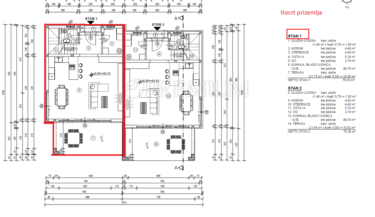 Malinska, casa nuova, 152 m², con piscina e vista mare!  