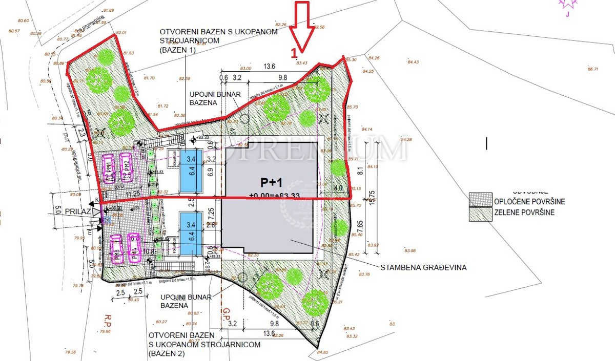 Malinska, casa nuova, 152 m², con piscina e vista mare!  