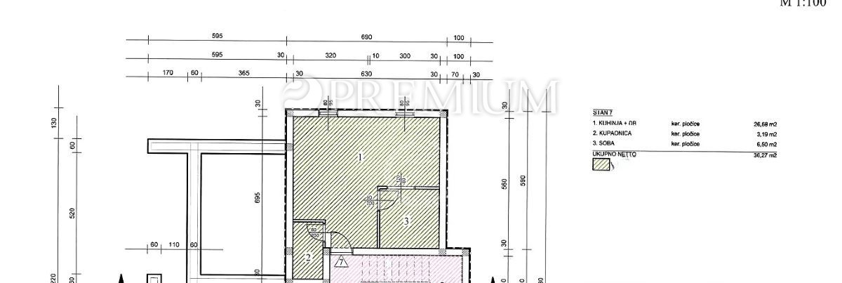Malinska – appartamento con giardino, a 900 m dal mare!