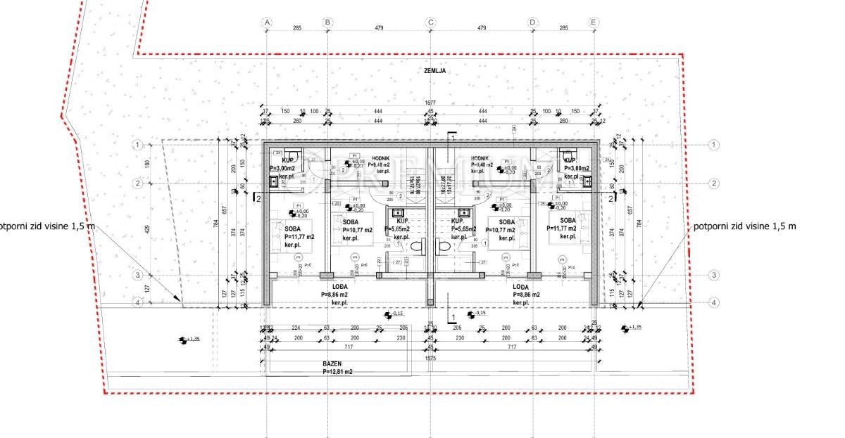 Terreno edificabile a Vrbnik con vista mare!