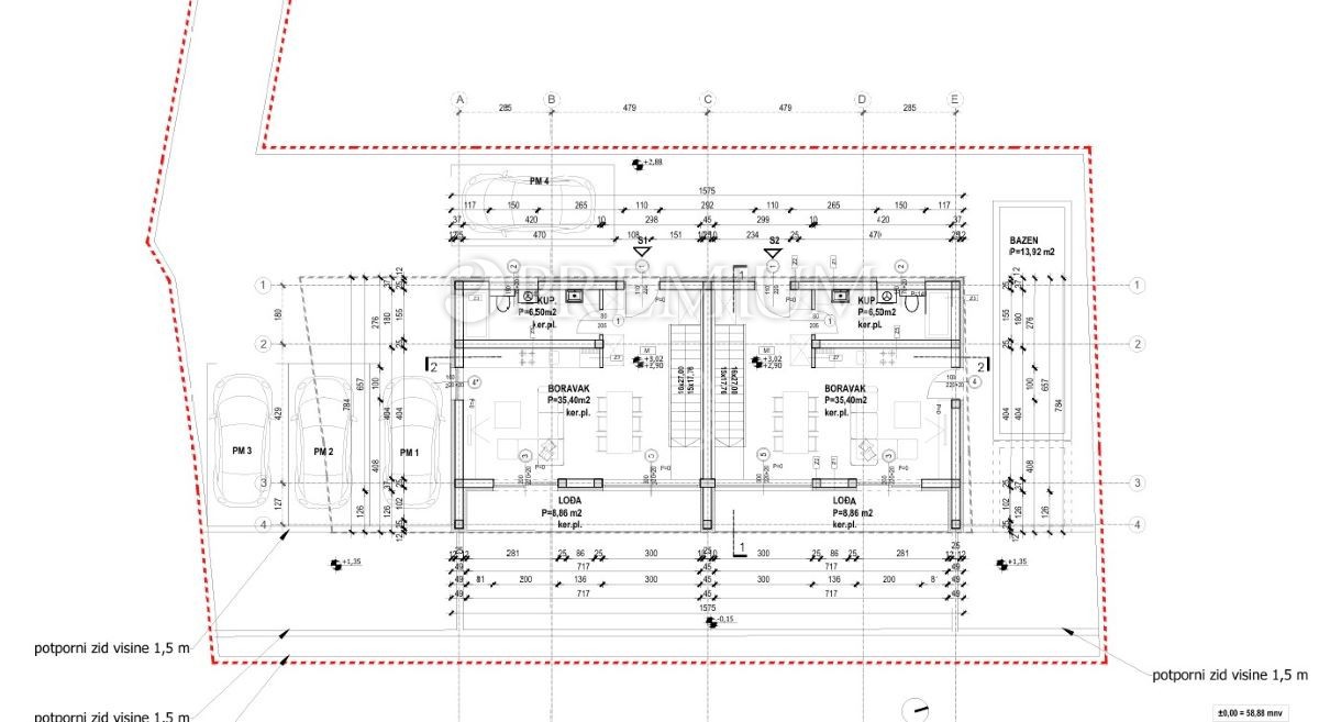 Terreno edificabile a Vrbnik con vista mare!