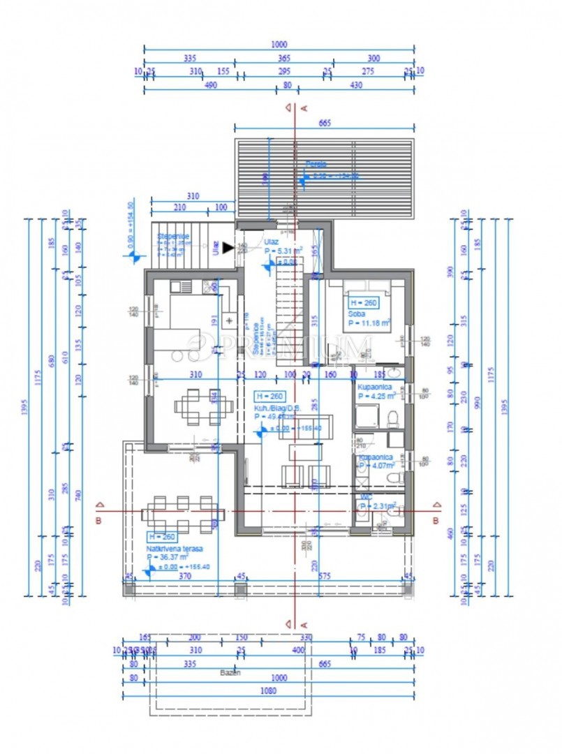 Krk, dintorni, terreno con progetto per villa con piscina!