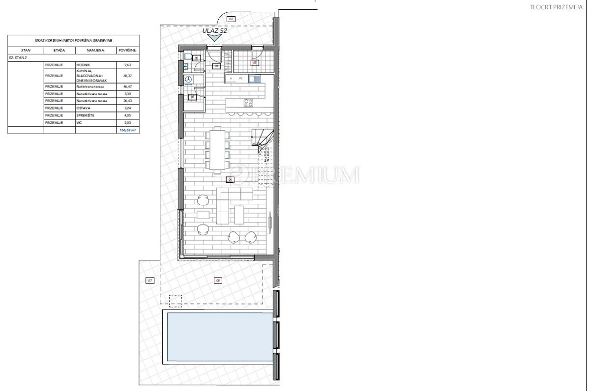 Njivice, nuovo edificio di lusso con vista sul mare, a 120 m dalla spiaggia!